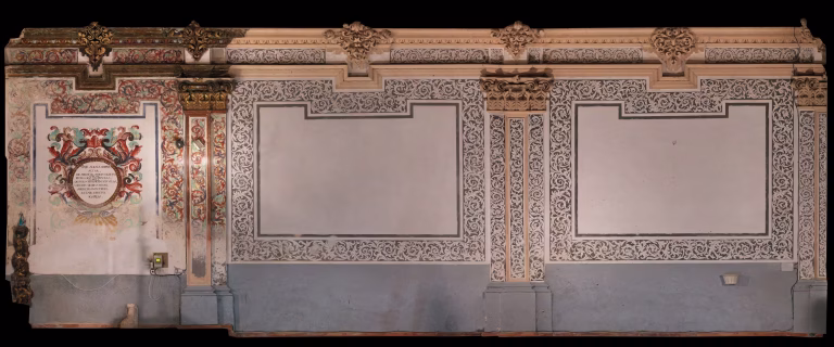 Ortofoto del interior de Santa Lucía para documentación patrimonial